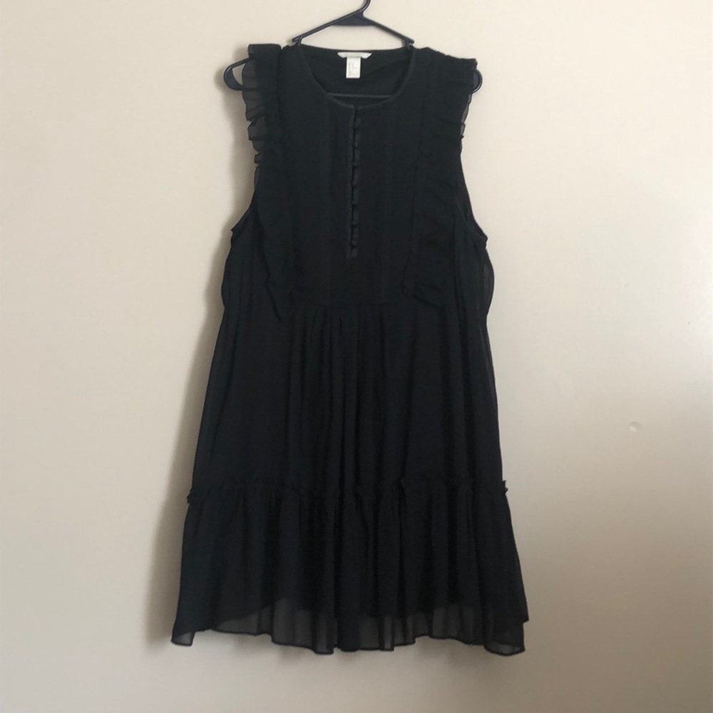 Black H&M Ruffle Dress